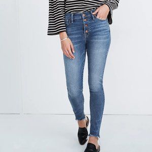 Madewell 10" High-Rise Skinny Jeans in Cordova Wash: Button-Front Edition K2468